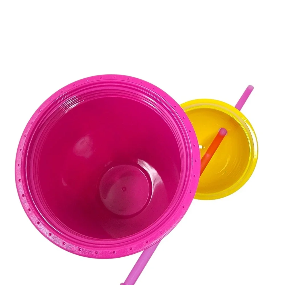 2 x Starbucks Frappuccino Set Purple Hot Pink Fuchsia  Holographic 16oz Tumblers
